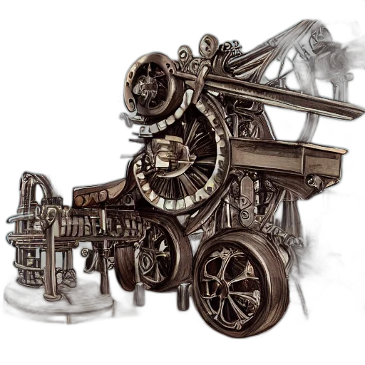 weapon, robot, car, jewelry, concept art, 3d render, fantasy art, photorealistic transparent PNG cut-out
