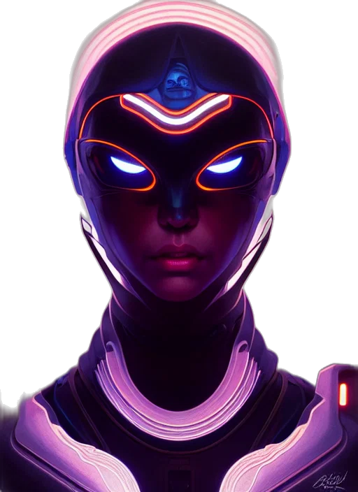 robot, face, mask, staff transparent PNG cut-out