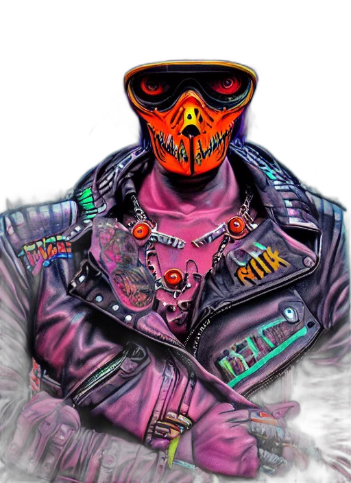 jacket, mask, face, robot transparent PNG cut-out