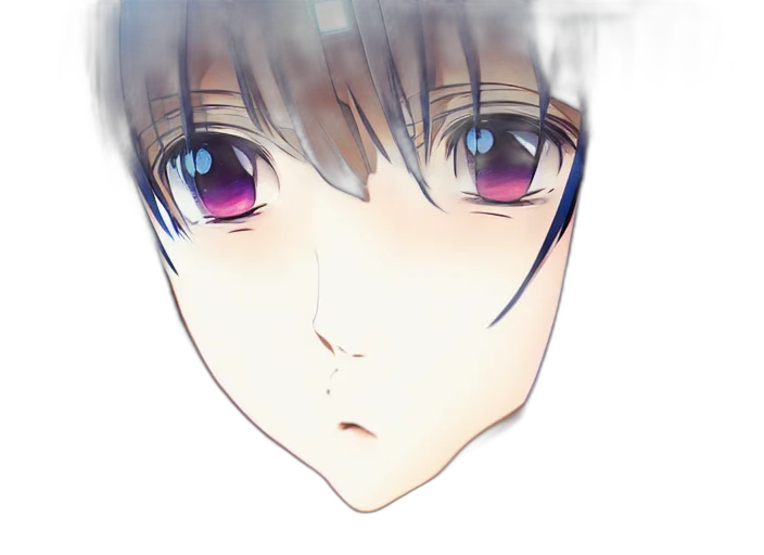 face, robot, mask, creature, anime, photorealistic, 3d render, vaporwave transparent PNG cut-out