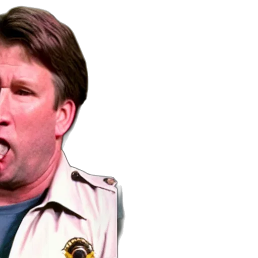 staff, jon, kavanaugh, shield, exclaiming, something, chief, police transparent PNG cut-out