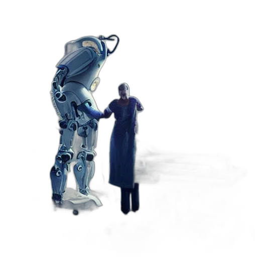 robot, staff, weapon, concept art transparent PNG cut-out