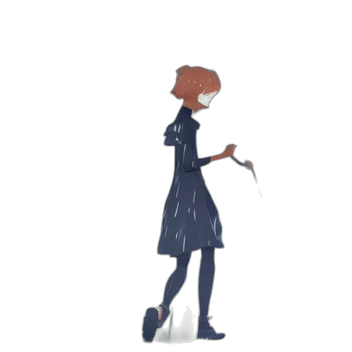 dress, staff, umbrella, jacket transparent PNG cut-out