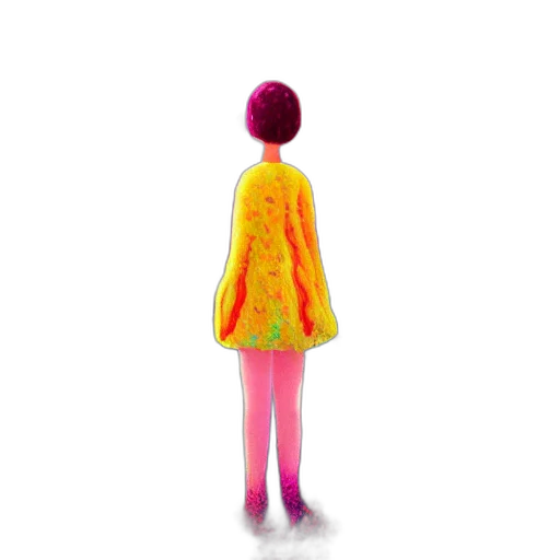 dress, jacket, robot, hair transparent PNG cut-out