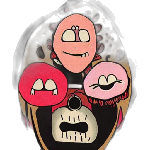 mask, crown, jewelry, concept art, cartoon, pixel art, 3d render, dark transparent PNG cut-out