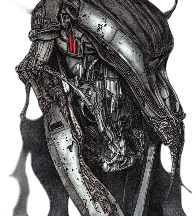 robot, weapon, sword, jacket transparent PNG cut-out