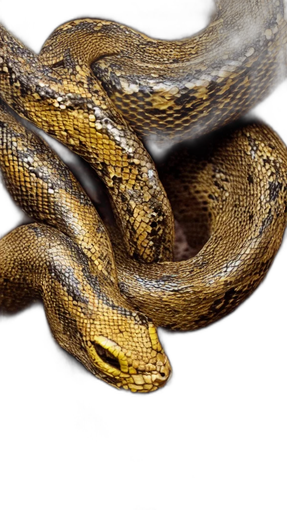 animal, jewelry, creature, mask, photorealistic, 3d render, golden, snake transparent PNG cut-out