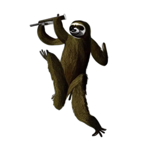 staff, animal, creature, concept art, 3d render, pixel art, photorealistic, fought transparent PNG cut-out