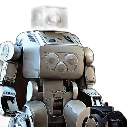 robot, 3d render, concept art, cyberpunk, humanoid, heavy, battle, head transparent PNG cut-out