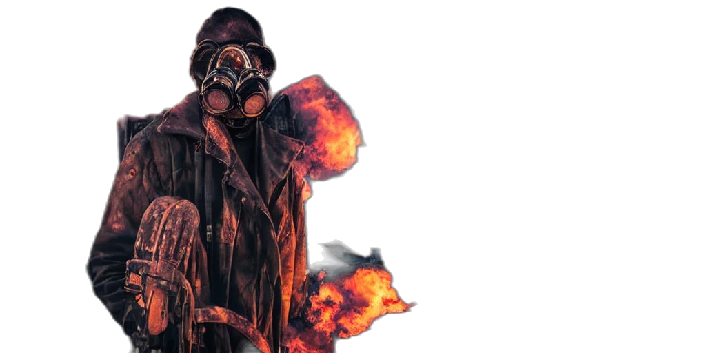 jacket, mask, concept art, comic book art transparent PNG cut-out