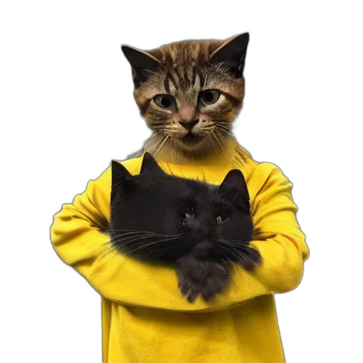 animal, jacket, staff, photorealistic transparent PNG cut-out