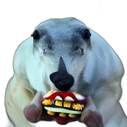 animal, creature, food, face, photorealistic, concept art, 3d render, watercolor transparent PNG cut-out