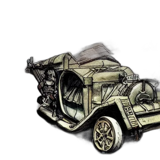 car, weapon, robot, concept art transparent PNG cut-out