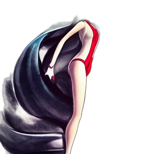 dress, mask, jacket, concept art, photorealistic, watercolor, 3d render, red transparent PNG cut-out