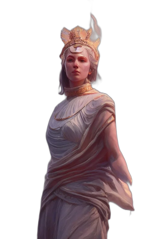 crown, dress, staff, jewelry, concept art, fantasy art, photorealistic, pixel art transparent PNG cut-out