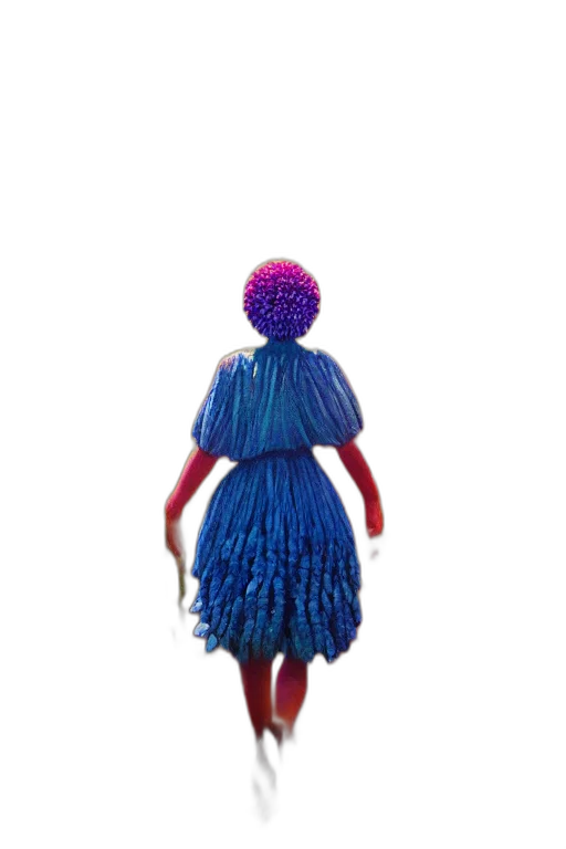 dress, hair, creature, robot, 3d render, vaporwave, concept art, pixel art transparent PNG cut-out