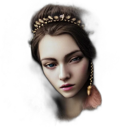 jewelry, crown, face, staff transparent PNG cut-out