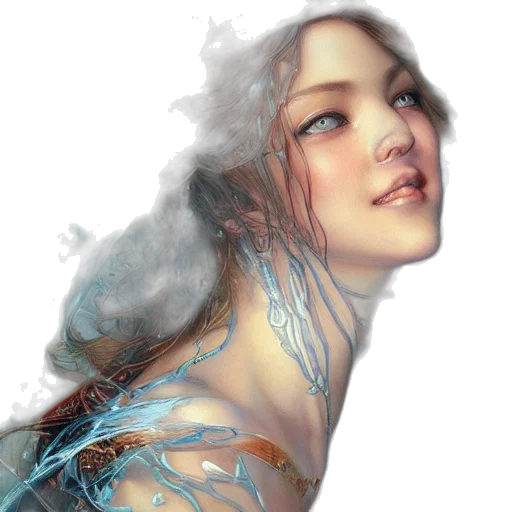 dragon, face, dress, fantasy art transparent PNG cut-out