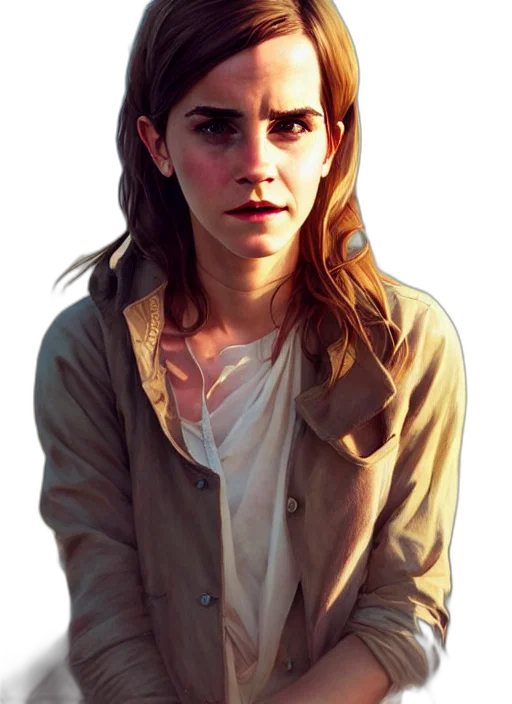face, jacket, dress, creature, photorealistic, concept art, oil painting, fantasy art transparent PNG cut-out