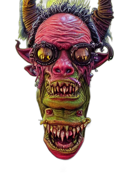 mask, face, creature, staff transparent PNG cut-out