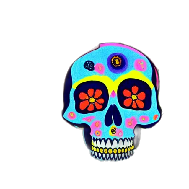mask, flower, jewelry, face, 3d render, pixel art, concept art, vaporwave transparent PNG cut-out