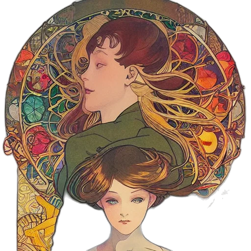 crown, hat, face, mask, fantasy art, concept art, watercolor, anime transparent PNG cut-out