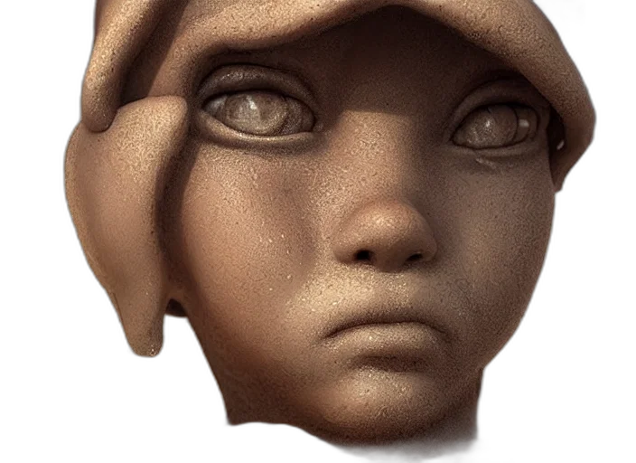 face, mask, hat, creature, 3d render, photorealistic, concept art, fantasy art transparent PNG cut-out