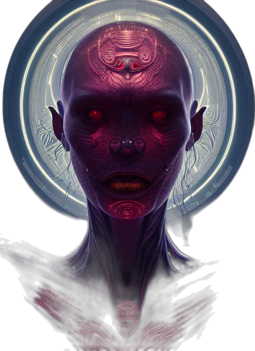 face, mask, robot, creature transparent PNG cut-out