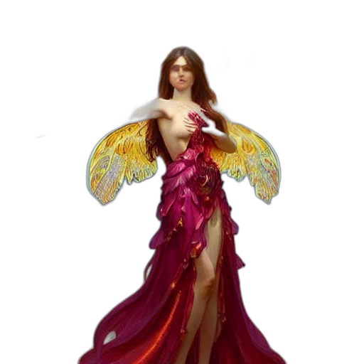 dress, fantasy art, concept art, pixel art, 3d render, red, beautiful, orchid transparent PNG cut-out