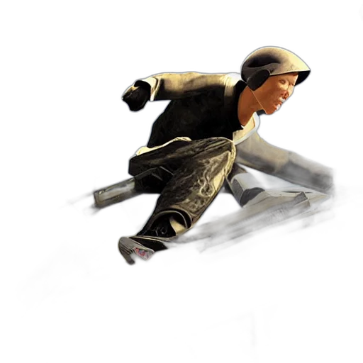 concept art, photorealistic, 3d render, pixel art, tony, hawk, pro, sniper transparent PNG cut-out