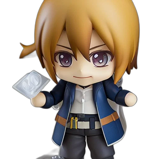 3d render, cartoon, concept art, jim, carry, nendoroid, figurine, detailed transparent PNG cut-out