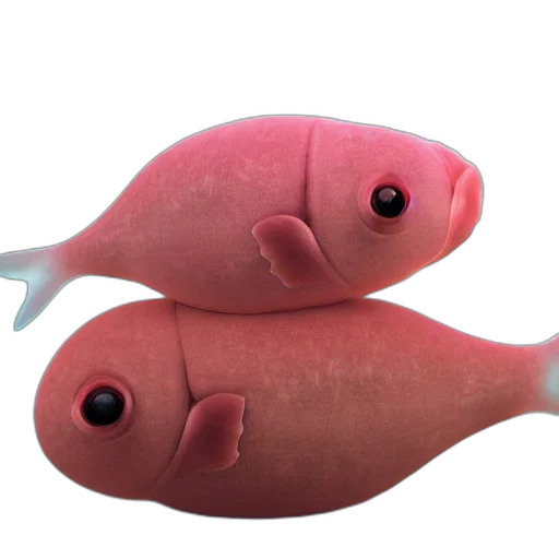 animal, staff, creature, 3d render, concept art, photorealistic, underwater, blobfishes transparent PNG cut-out