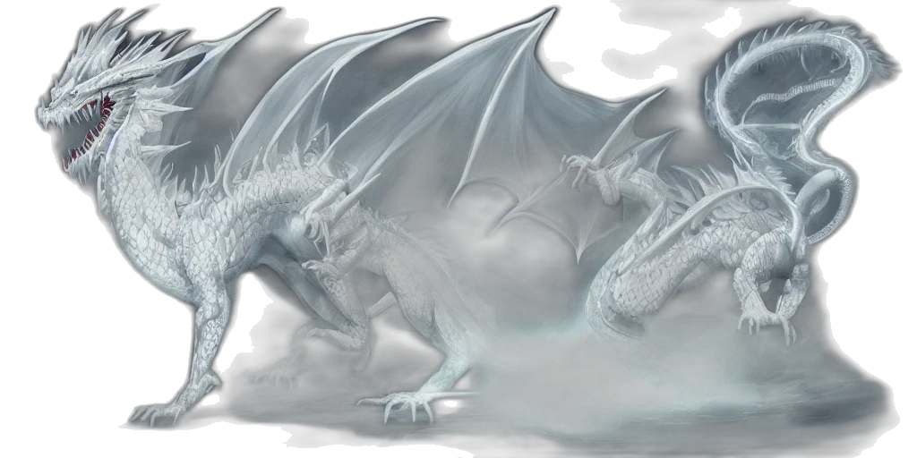 dragon, creature, fantasy art, concept art, photorealistic, watercolor, fog, fire transparent PNG cut-out