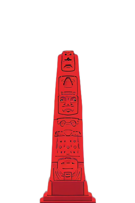 staff, mask, jewelry, umbrella, concept art, red, synthwave, geometric transparent PNG cut-out