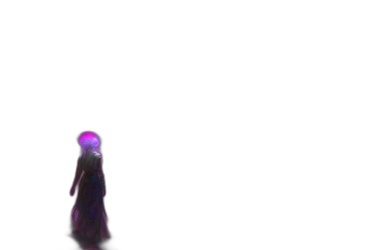 dress, robot, staff, creature transparent PNG cut-out