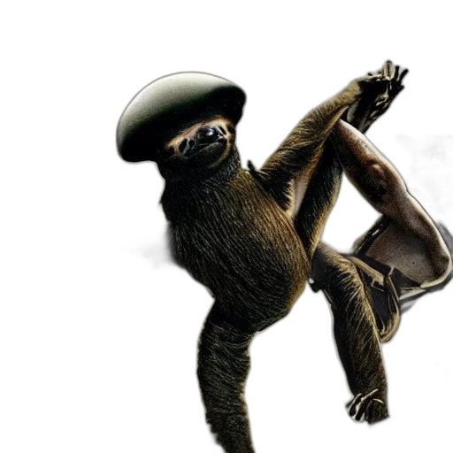 creature, animal, mask, staff, concept art, 3d render, photorealistic, fought transparent PNG cut-out