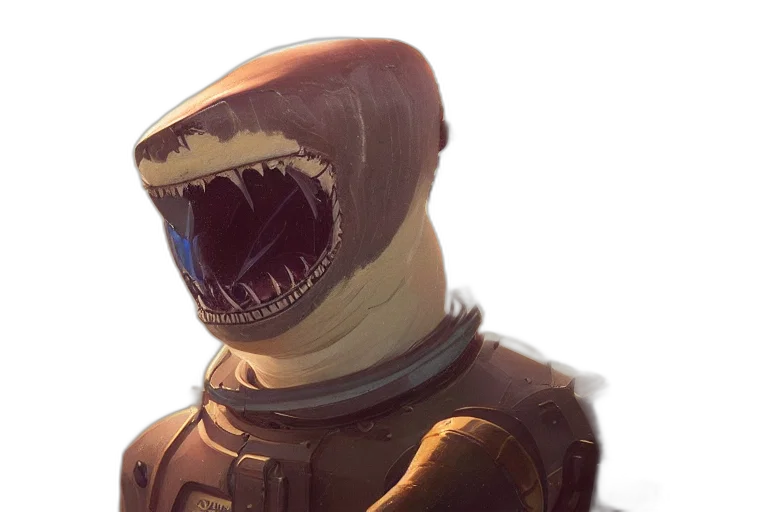 creature, mask, robot, staff transparent PNG cut-out