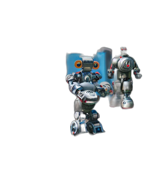 robot, weapon, 3d render, concept art transparent PNG cut-out