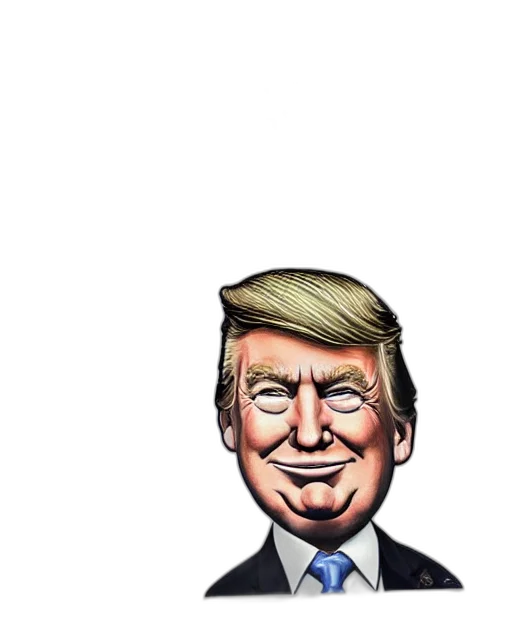 face, mask, cartoon, comic book art, pixel art, concept art, presidential, portrait transparent PNG cut-out
