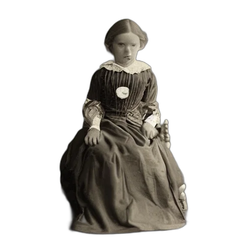 dress, jewelry, staff, hat, photorealistic, 3d render, portrait, girl transparent PNG cut-out