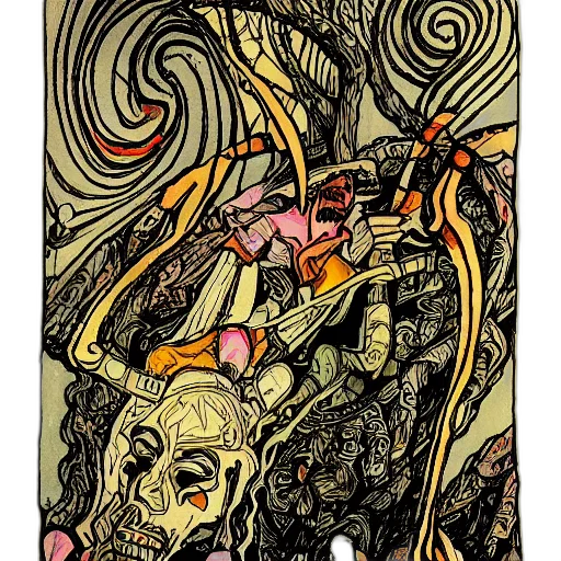 dragon, fantasy art, comic book art, watercolor, concept art, fire, forest, outer space transparent PNG cut-out