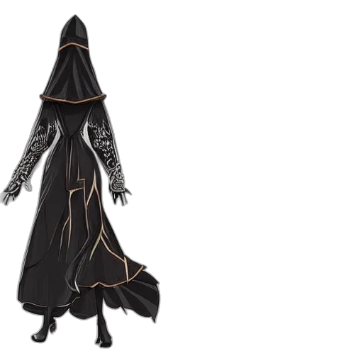 dress, jacket, mask, staff transparent PNG cut-out