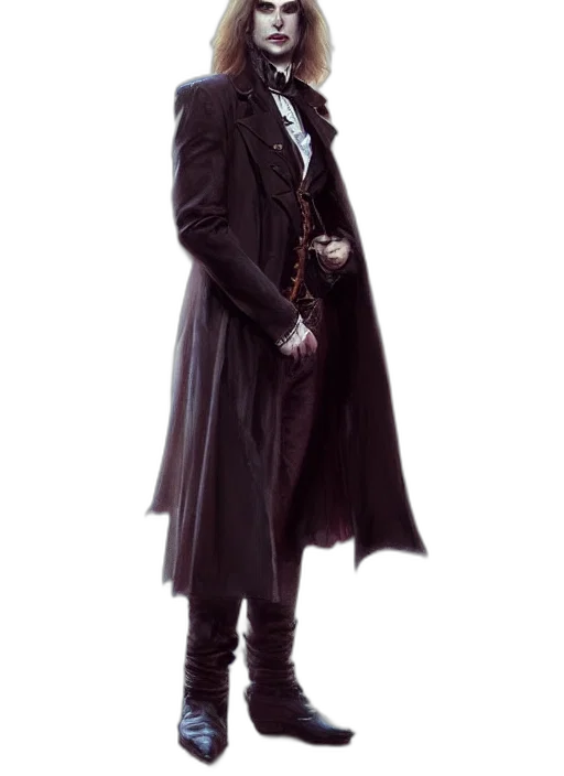 staff, jacket, concept art, dark, portrait, painting, vampire, lestat transparent PNG cut-out