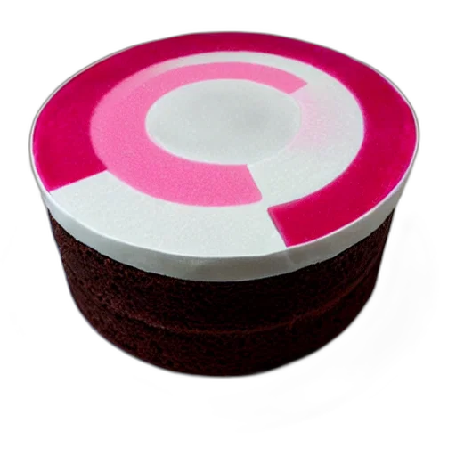 food, 3d render, double, sided, cake, base, round, white transparent PNG cut-out