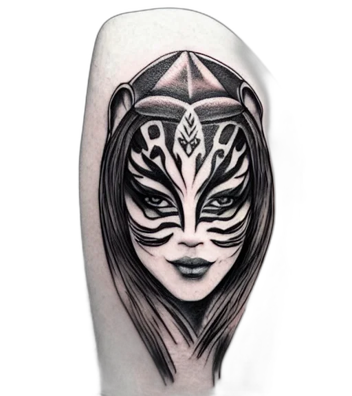 mask, jewelry, face, fantasy art, photorealistic, comic book art, cartoon, tattoo transparent PNG cut-out
