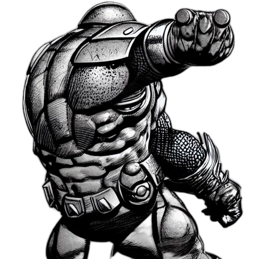 robot, weapon, sword, comic book art, concept art, fantasy art, cartoon, toad transparent PNG cut-out