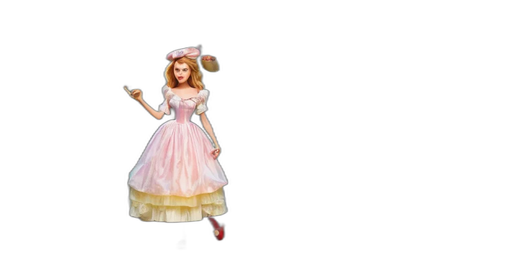 dress, staff, 3d render, concept art transparent PNG cut-out