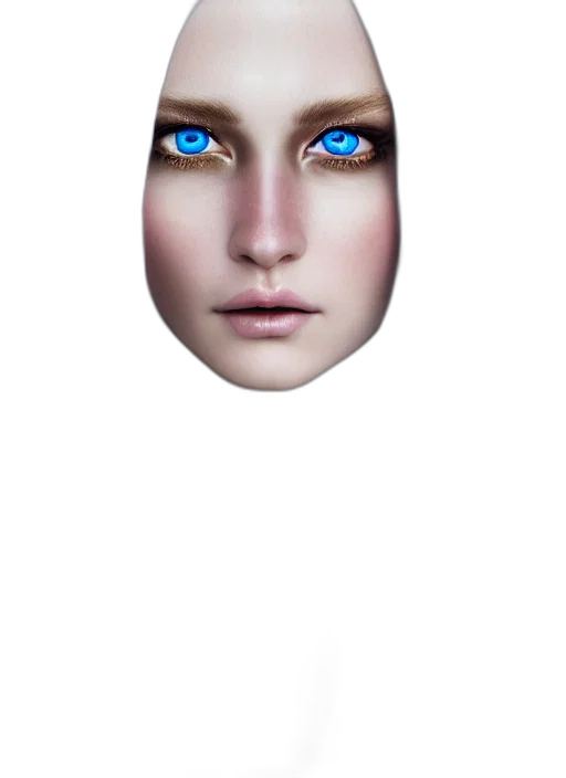 face, mask, robot, jewelry, photorealistic, 3d render, concept art, fantasy art transparent PNG cut-out