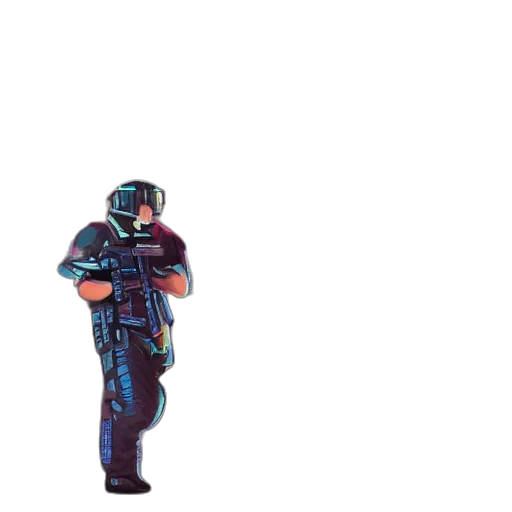 robot, weapon, jacket, staff transparent PNG cut-out