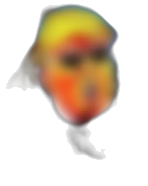 face, mask, creature, robot, 3d render, photorealistic, concept art, watercolor transparent PNG cut-out